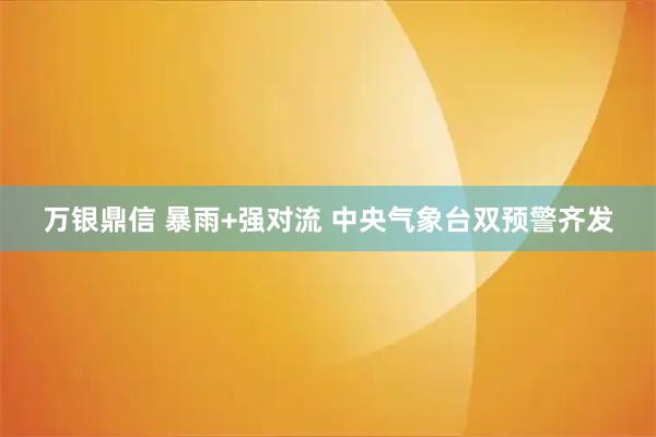 万银鼎信 暴雨+强对流 中央气象台双预警齐发